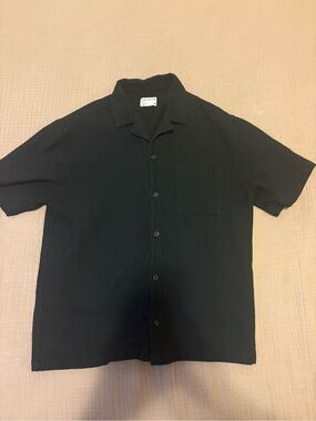 Frank and Oak Boxy Camp Collar Waffle Shirt
